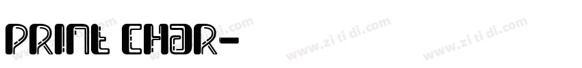 print char字体转换